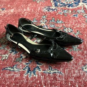 Prada Patent Leather Pointed Toe Flats